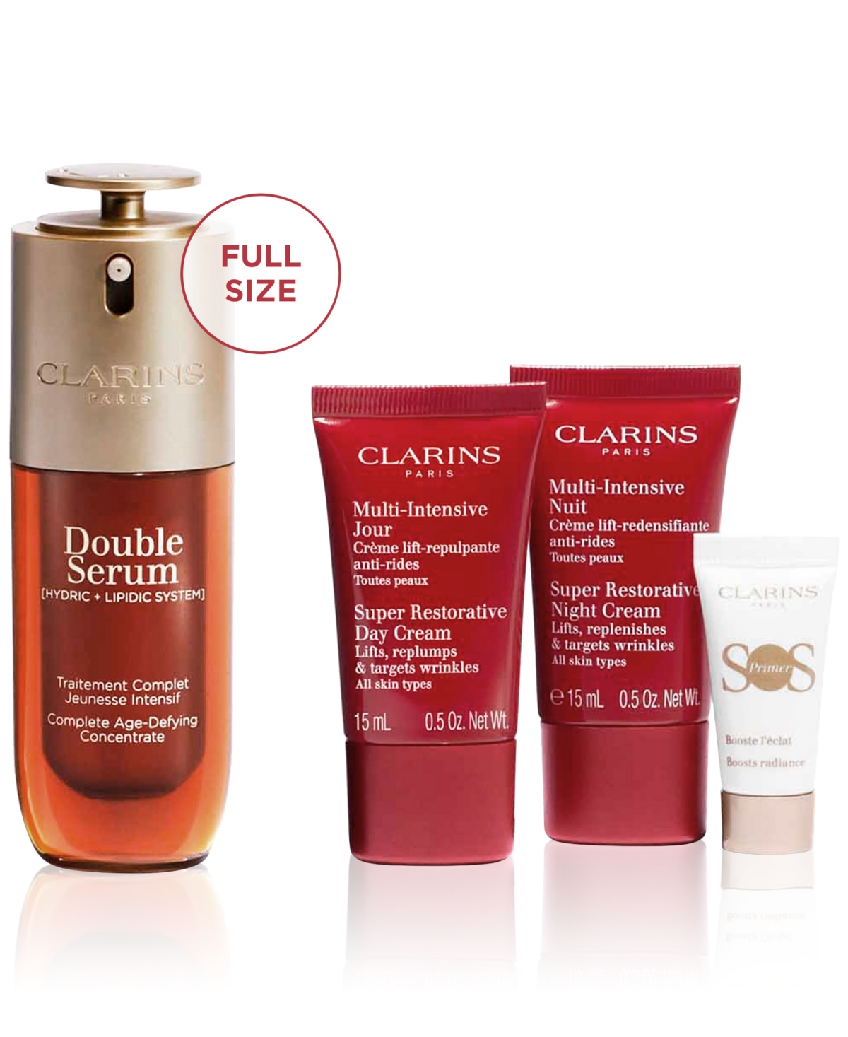 Clarins 4-pc. Double Serum & Super Restorative Skincare Set In Transparent
