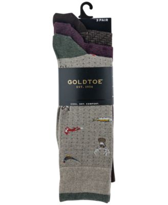 Men's 3-Pack Outdoorsman Reinforced Toe Crew Socks