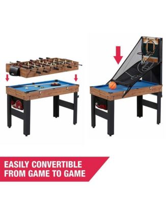 5-in-1 Game Table with Foosball, Pool, Basketball, Ping Pong, and Slide Hockey