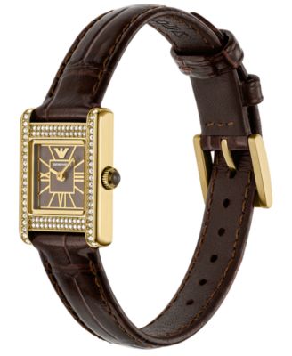 Women's Brown Leather Strap Watch 26mm
