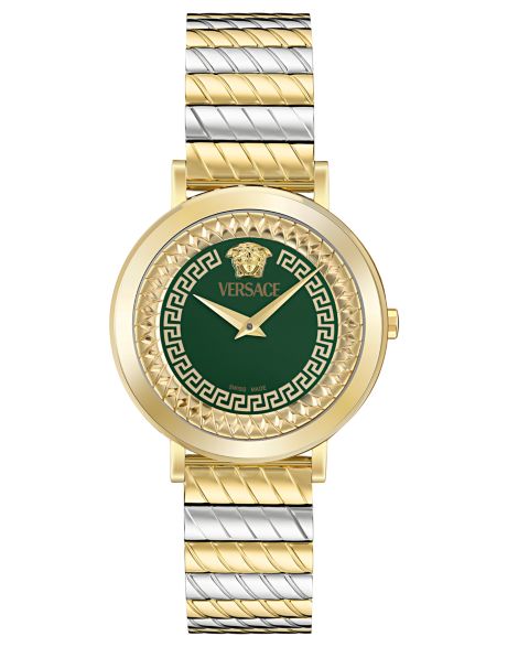Женские часы Versace Swiss Delphinus Two-Tone Bracelet Watch 35mm