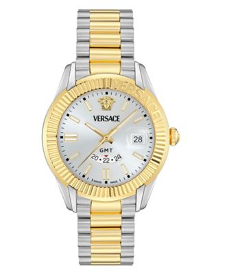 Versace - Men's Swiss Apodis GMT Two-Tone Bracelet Watch 41mm
