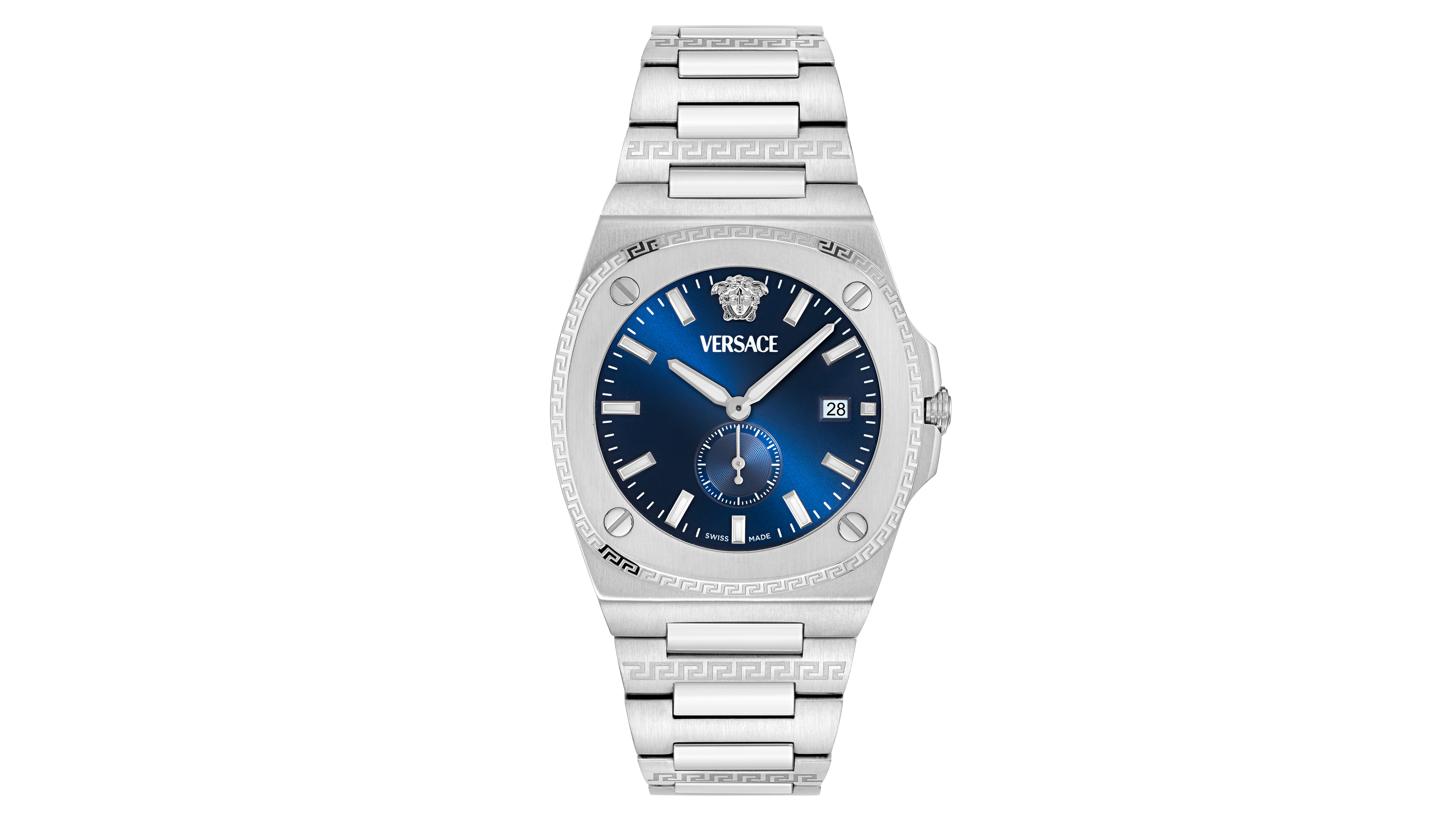 Versace Men's Swiss Tolomeo Stainless Steel Bracelet Watch 40mm
