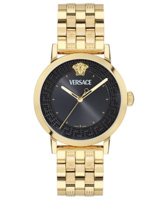 Men's Swiss Albireo Gold Ion Plated Bracelet Watch 40mm