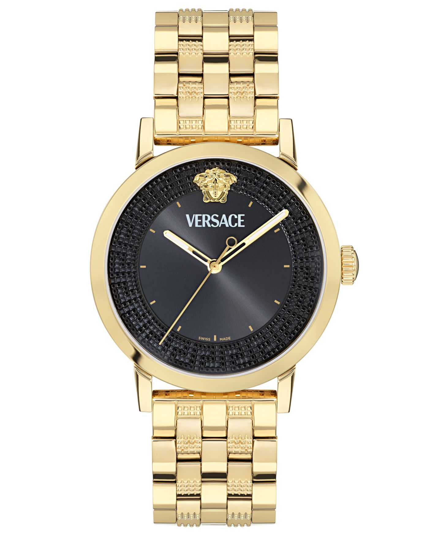 Мужские часы Versace Swiss Albireo Gold Ion Plated Bracelet Watch 40mm — фото 1