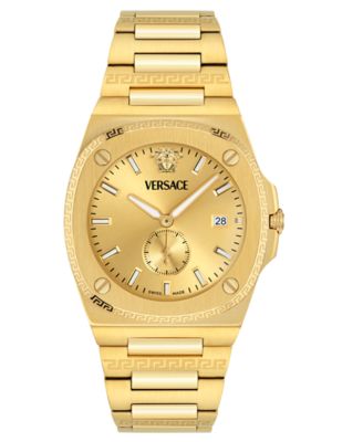 Versace - Men's Swiss Tolomeo Gold Ion Plated Bracelet Watch 40mm