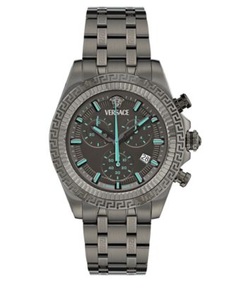 Versace - Men's Swiss Chronograph Fornax Gunmetal Ion Plated Bracelet Watch 43mm