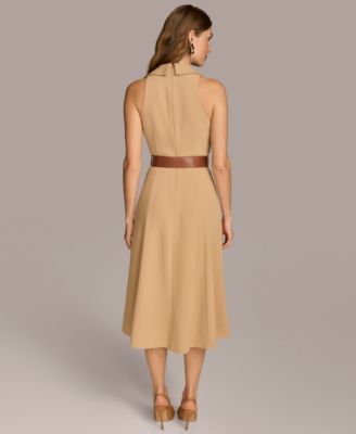 Women's V-Neck Sleeveless Midi Dress