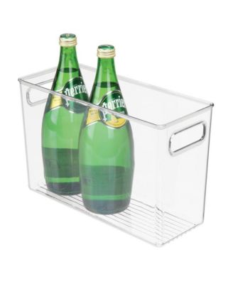 Plastic Storage Bin with Handles - Set of 2 - Clear - Made in USA