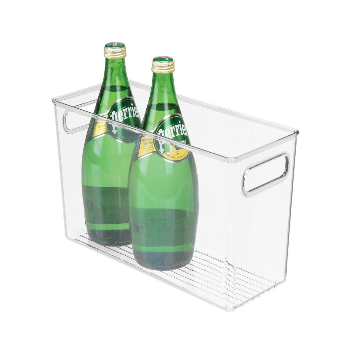 iDesign Plastic Storage Bin with Handles - Set of 2 - Clear