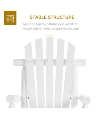 Outdoor Adirondack Style Wooden Rocking Chair, Large,