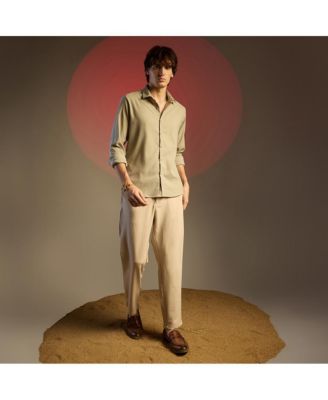 Men's Solid Seersucker Shirt