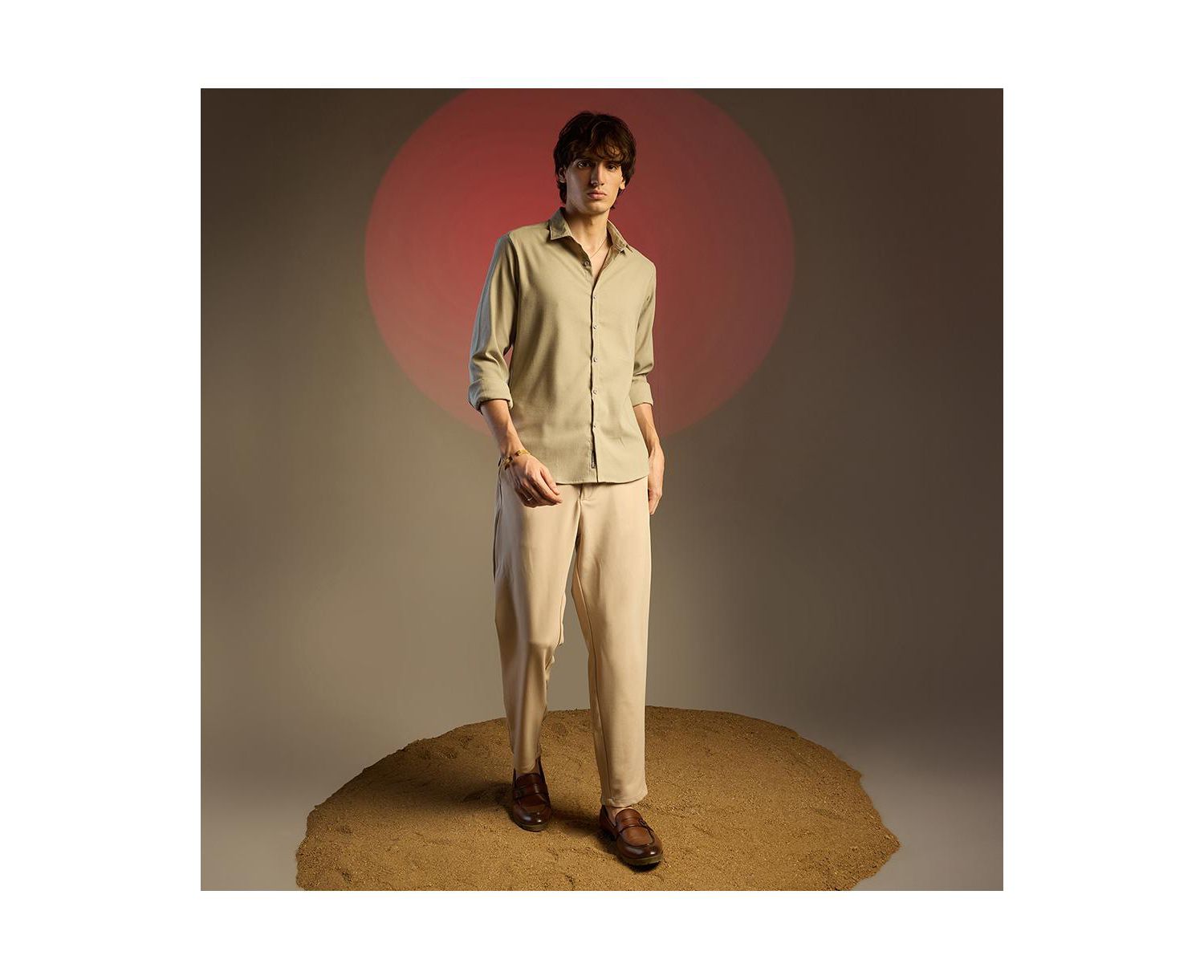 Men's Solid Seersucker Shirt