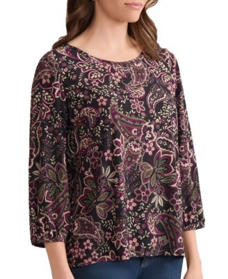 Women's Crew Neck 3/4-Sleeve Top