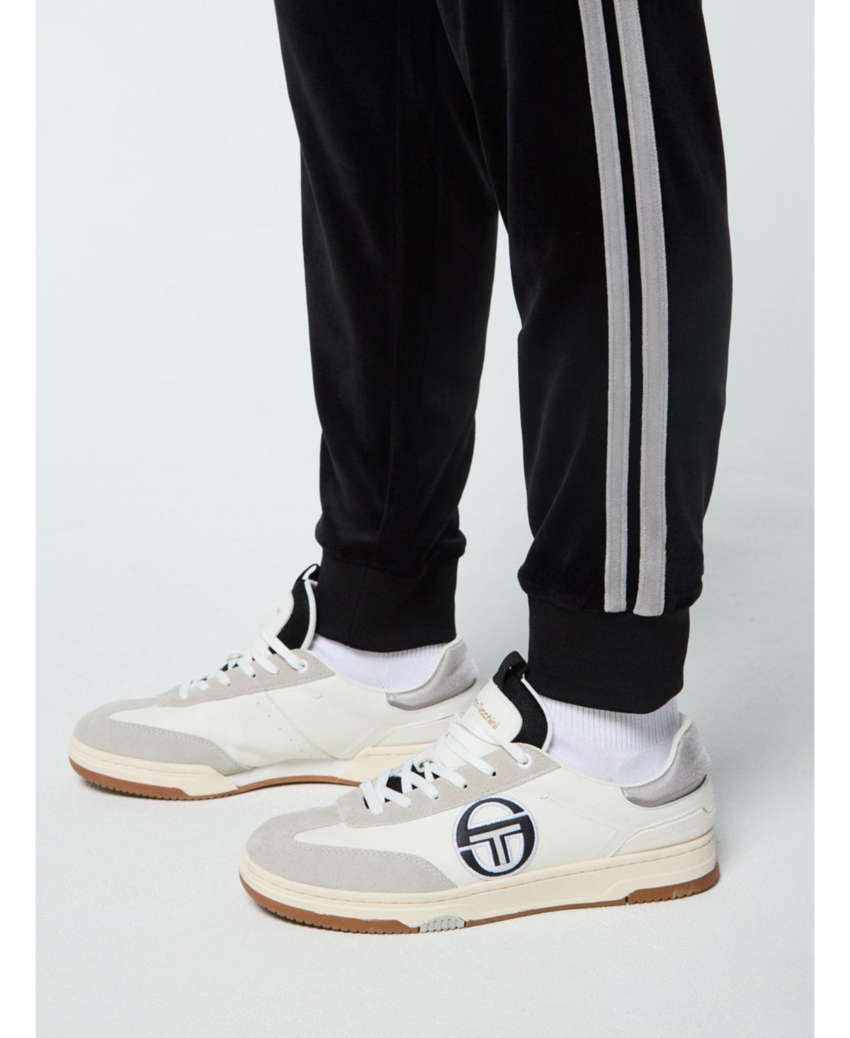 Sergio Tacchini Damarindo Velour Track Pant In Black