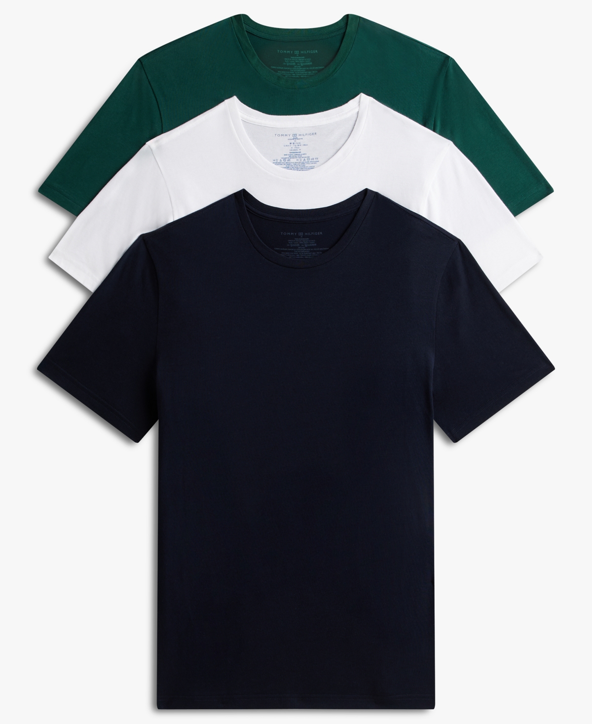 Tommy Hilfiger Men's 3-Pack Cotton Classics Short Sleeve Crewneck Undershirts Set
