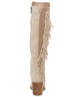 Women's Boswell Fringe Knee High Block Heel Boots