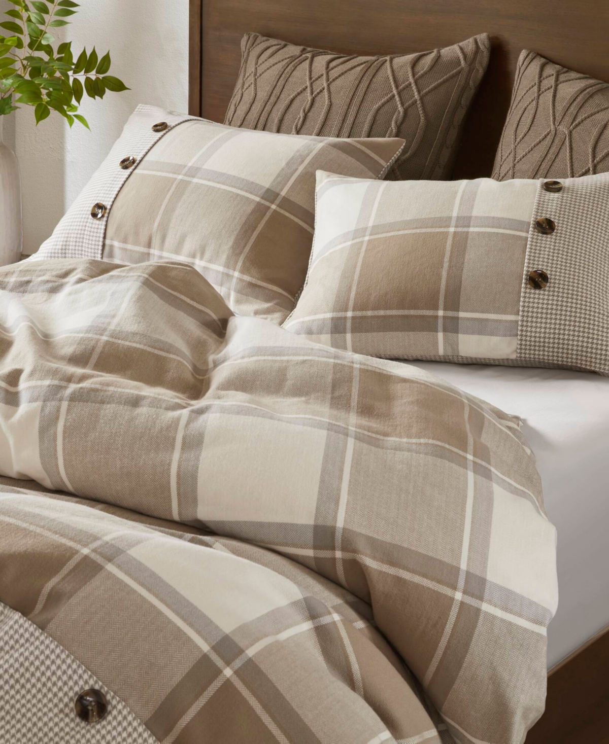 Madison Park Signature Urban Cabin Jacquard Cotton 8-pc. Comforter Set, Queen In Sand