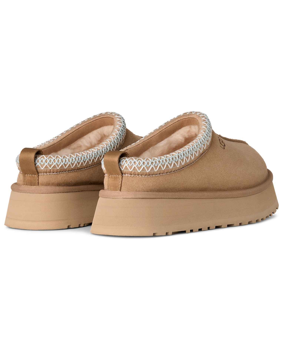 Ugg Tazz Round Toe Flat Sole Slippers In Brown