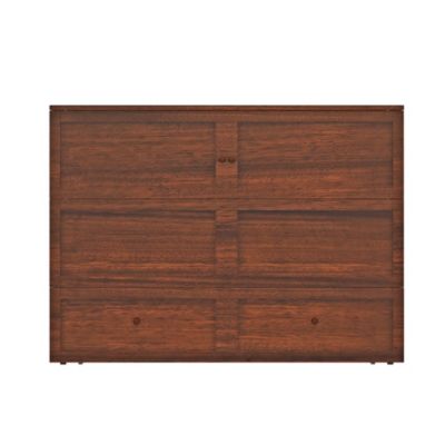 Murphy Bed Cabinet, Queen Murphy Bed with USB and Charging Ports, Cabinet with Drawer Includes Storage Cabinet, Queen Suit for Guest Room, Black Walnut(No Mattress