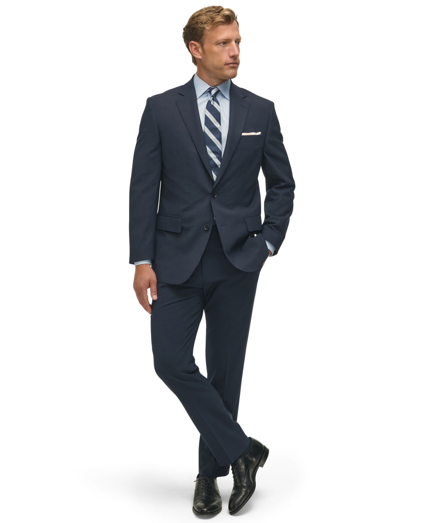 Men's Classic-Fit Stretch Wool Blend Suit Separates Pant