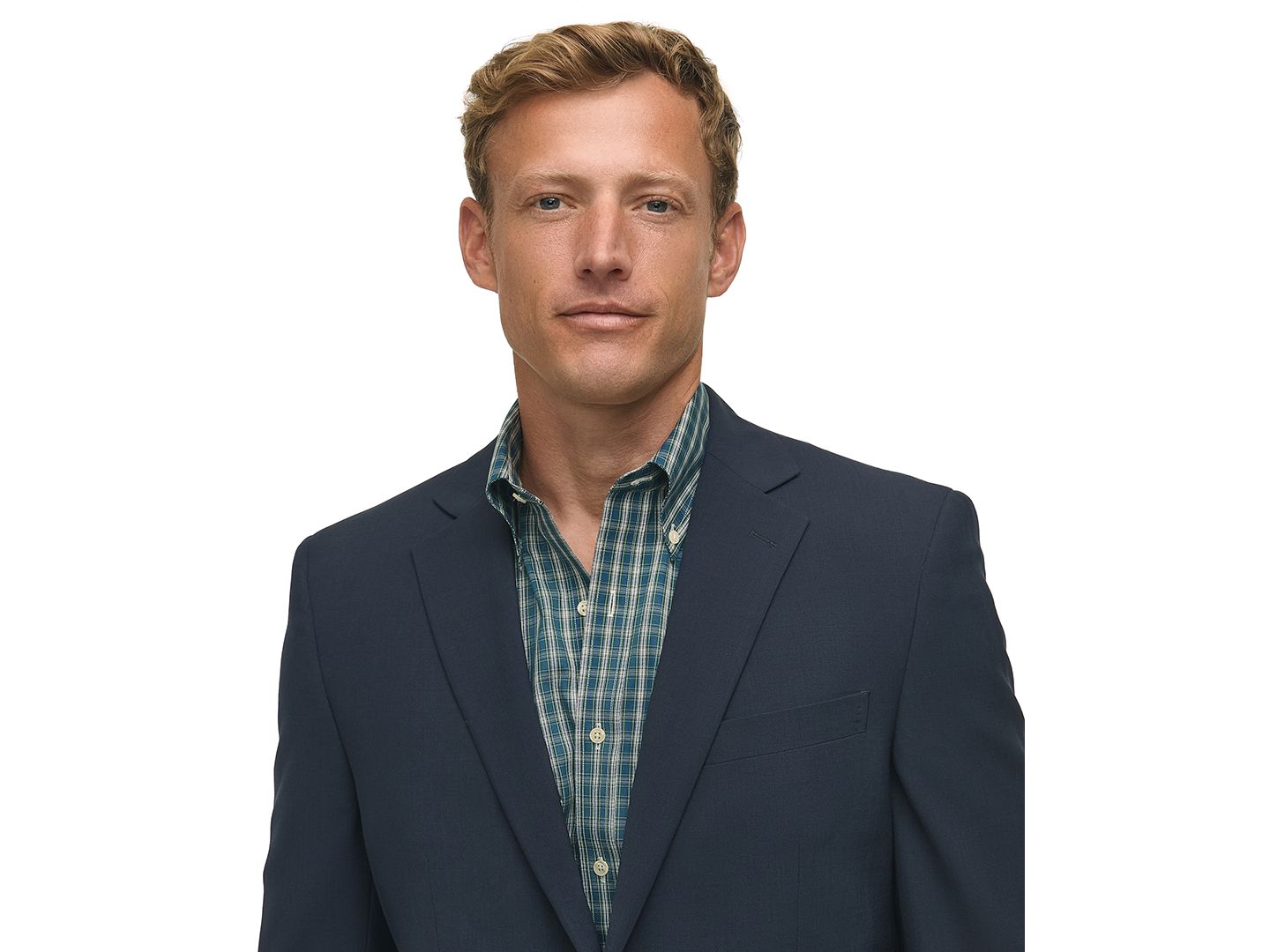 Мужские пиджаки B By Brooks Brothers Classic-Fit Navy Stretch Wool Blend Blazer, цвет: Тёмно-синий — фото 3