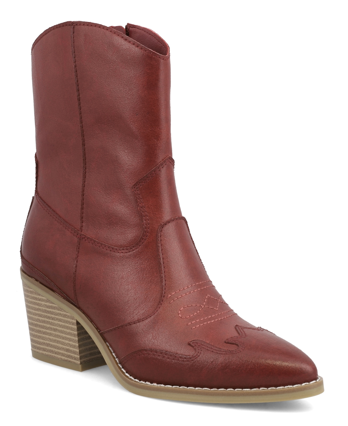 Mia Clorinda Western Boot In Burgundy
