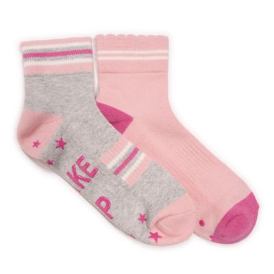 Women's Studio Socks - Quarter Crew Cotton Compression 2 Pack