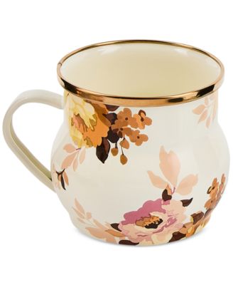 MacKenzie-Childs - Wild Rose White Enameled Mug