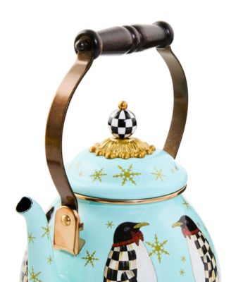 Penguin Parade Enameled 2-Quart Tea Kettle