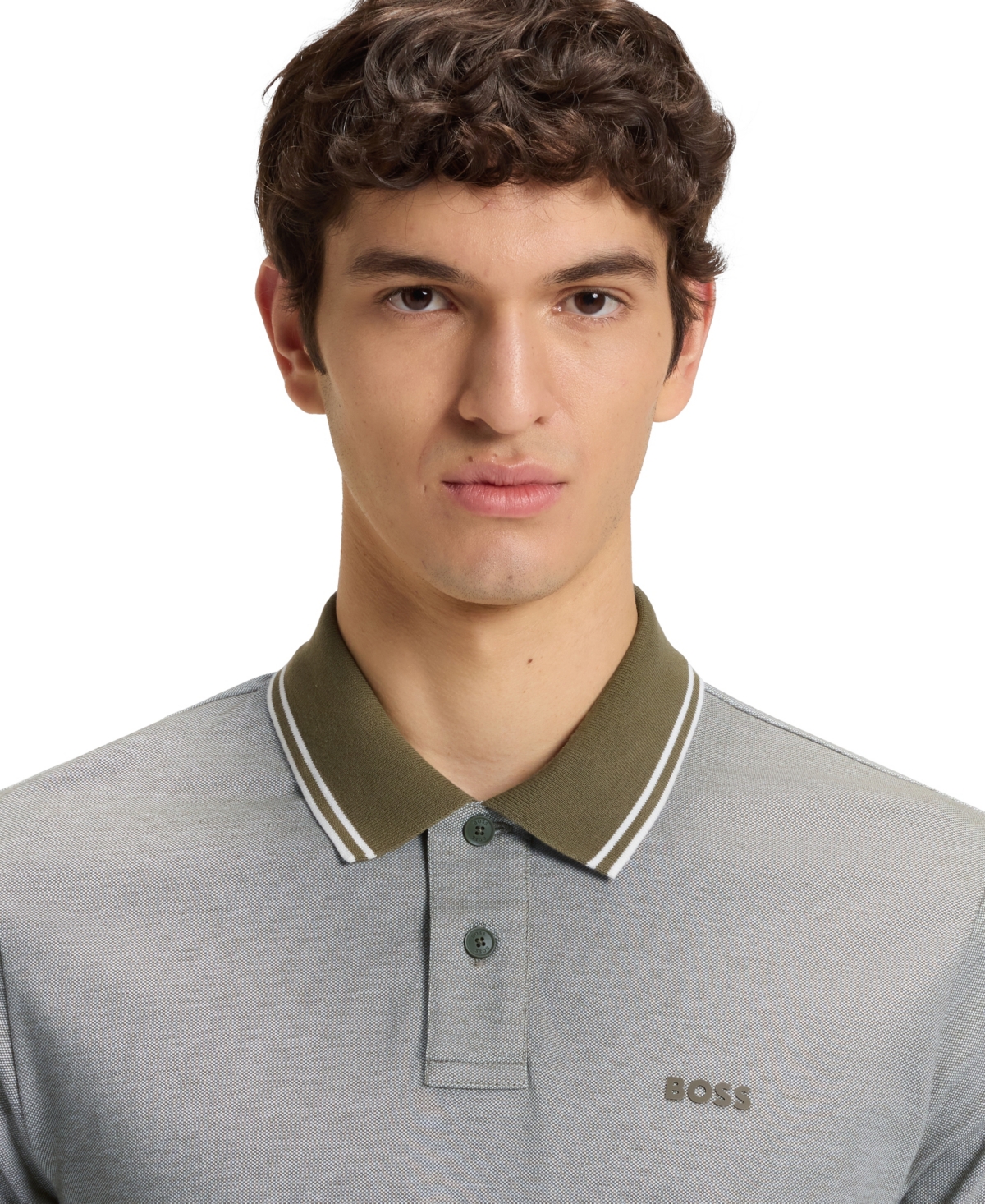 Boss by Hugo Boss Men's Oxford-Pique Cotton Relaxed-Fit Polo Shirt