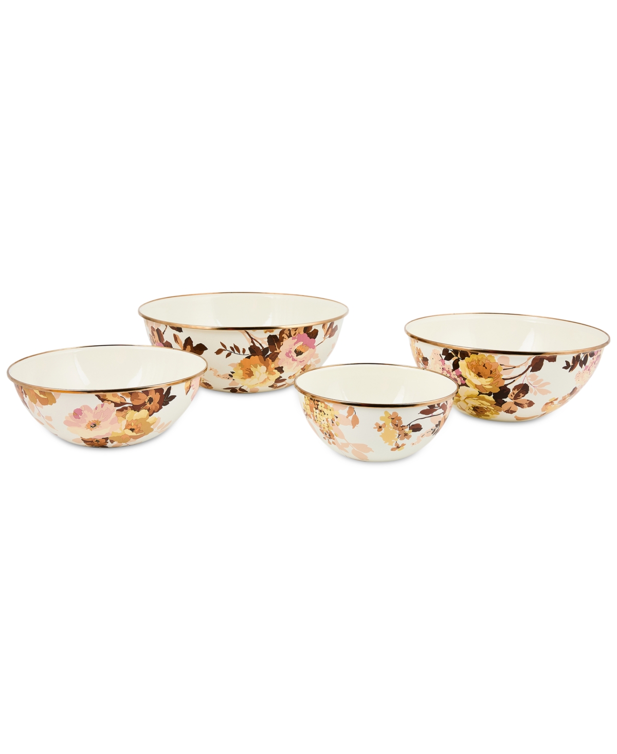 Mackenzie-childs Wild Rose White Large Everyday Bowl, 128-oz. In Multi