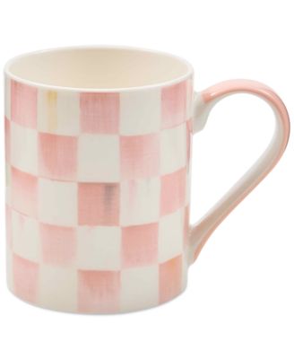 MacKenzie-Childs - Rosy Check Porcelain Mug
