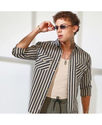 Men's Candy Striped Oversized Shirt