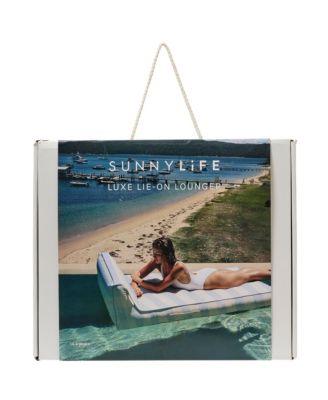 Luxe Lie-On Lounger: Lazy Days - Blue Stripe