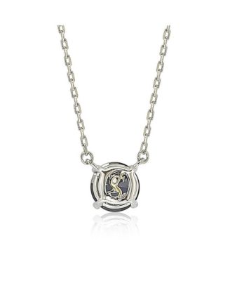 Suzy Levian Sterling Silver Sapphire Solitaire Necklace