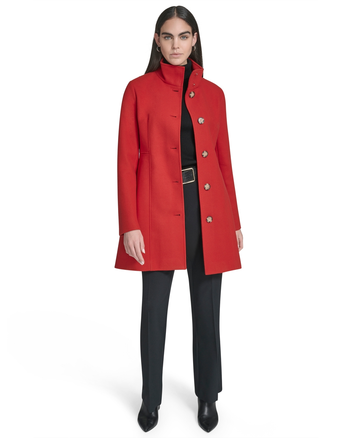 Calvin Klein Women's Walker Coat, Created For Macy's In Red
