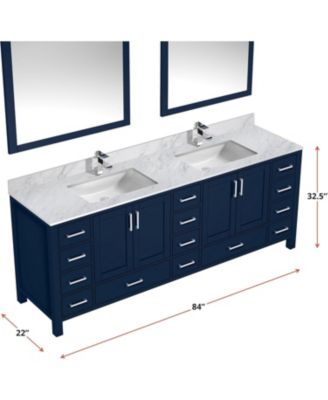 72 Inch Double Bathroom Vanity Cabinet in Navy Blue – Big Sur Style, 22 Inch Depth, No Countertop Included