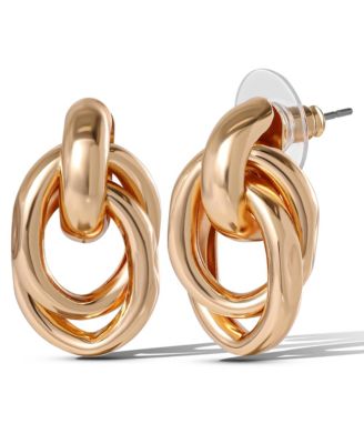 Heart Circle Stud Earring Set