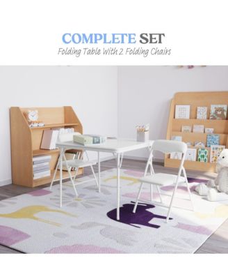 Kids 3 Piece Folding Table And Chair Set - Kids Activity Table Set