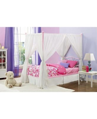 Sturdy Metal Canopy Bed Frame with Strong Support for Queen or King Mattress