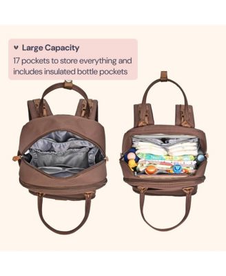 Kids Diaper Bag Backpack Stylish 26L Hands Free Bag with Changing Pad, Stroller Straps & Water-Resistant