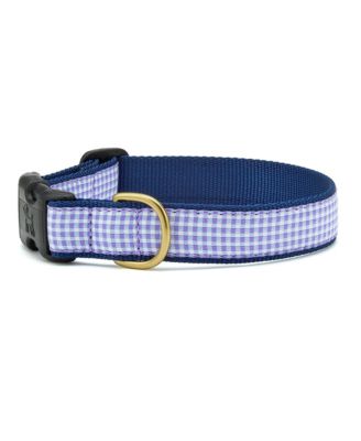 Purple Gingham Dog Collar