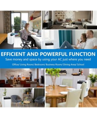 14,000 BTU Portable Air Conditioner - Quiet 3-in-1 AC, 3 Cooling Speeds, Auto Swing, Remote Control, Installation Kits, 24-Hour Timer