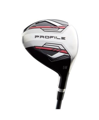 Profile Senior 11 Piece Mens Right Hand Golf Complete Set - Cart Bag - Standard / Regular / Red/Grey/Black