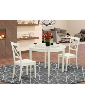 3-Pc Wood Compact Design High Back Dining Room Set