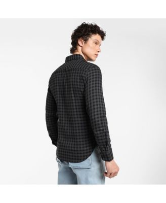 Men's Charcoal Grey Gingham Shirt
