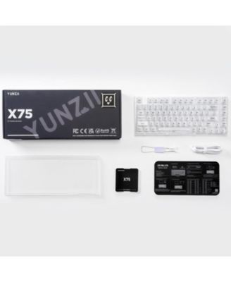 X75 PRO 82 Key Wireless Hot Swappable Mechanical Gaming Keyboard with Transparent Keycaps,Gasket Mount,BT5.0/2.4G/USB-C Kailh Jellyfish Switch, Wireless