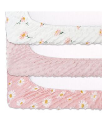 Changing Pad Cover for Baby Girls, Daisy Plush Minky