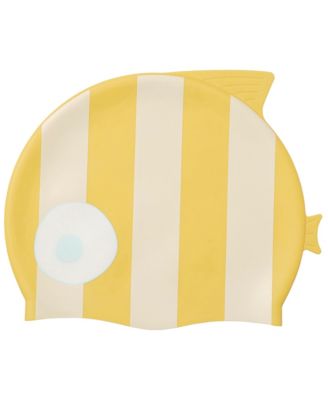 Swim Cap: Finn the Fish - Mustard Stripe